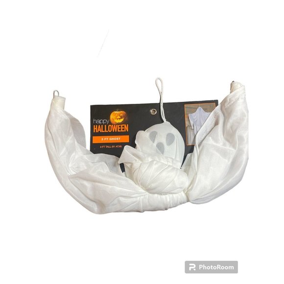 Happy Halloween 3 Foot Ghost for Hanging Indoor Outdoor - Picture 2 of 2